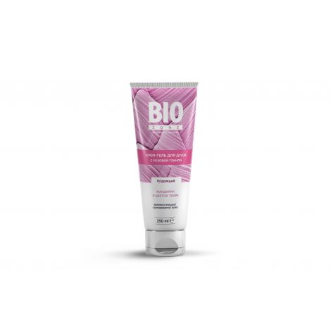 Биозон крем-гель для душа бодрящий с розовой глиной 250мл